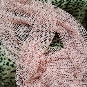 Pretty blush Pink mesh scarf long